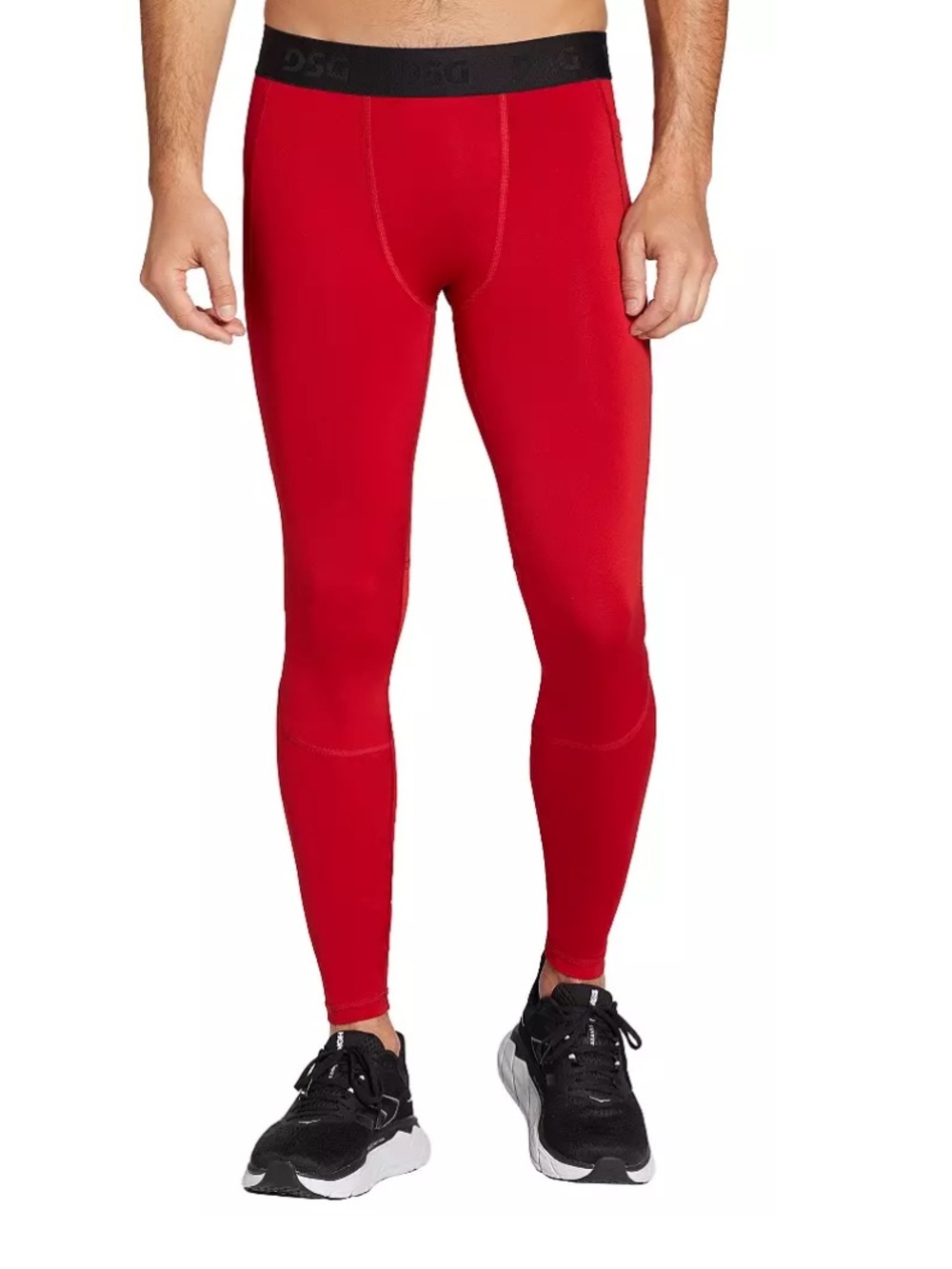 DSG Men’s Red Compression Base Layer Tights with Black Waistband SIZE SMALL NEW